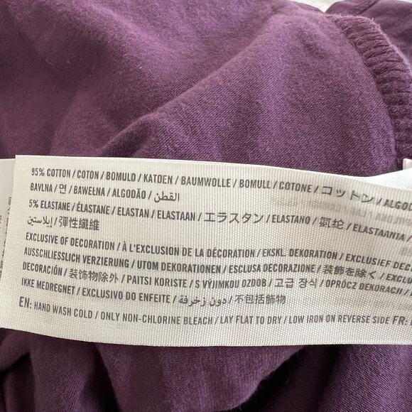 Abercrombie & Fitch Long Sleeve Purple Lace Overlay Dress Size M - Picture 9 of 12